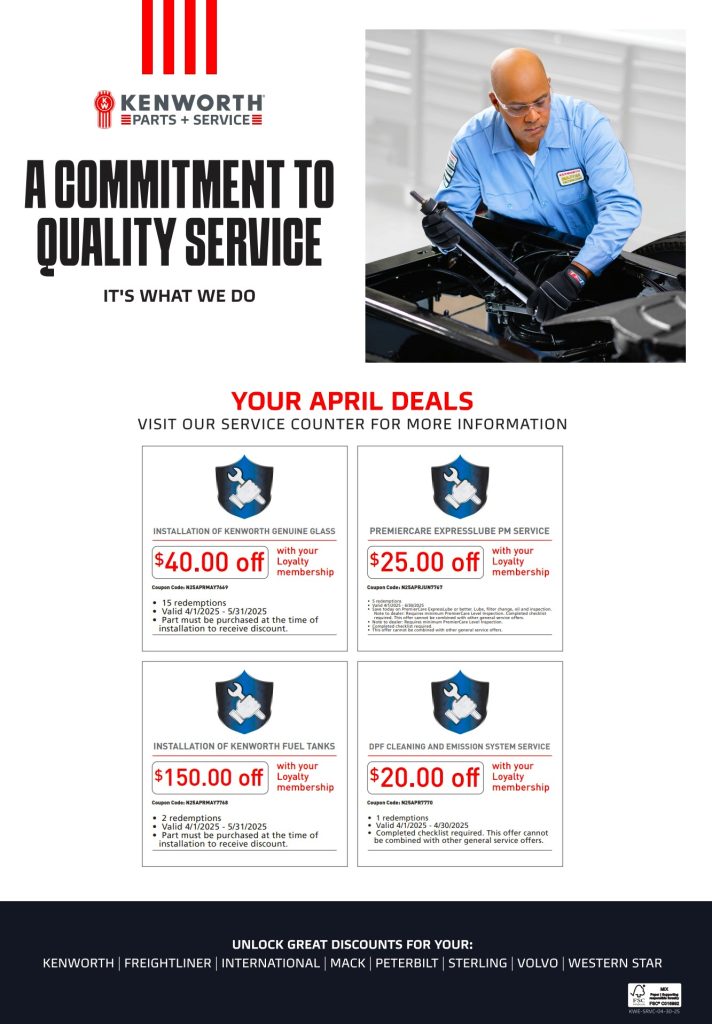 April 2025 Service Poster WKI Kenworth Website