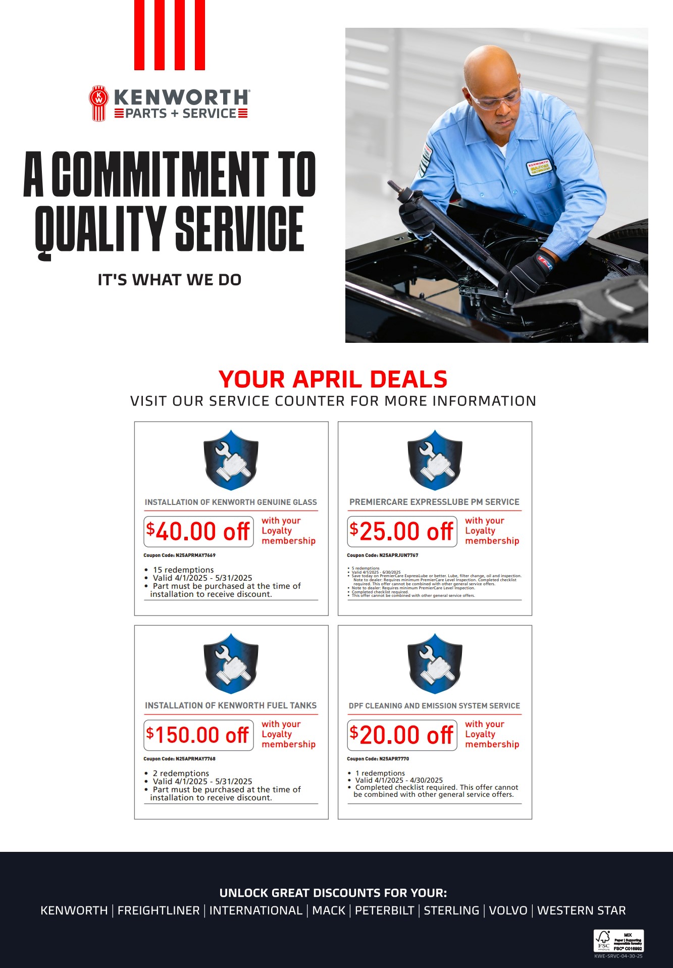 April 2025 Service Poster WKI Kenworth Website