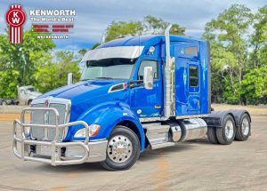 (1)-621-396 - 2021 Kenworth T680 76'' Mid Roof Sleeper (Sovereign Blue)