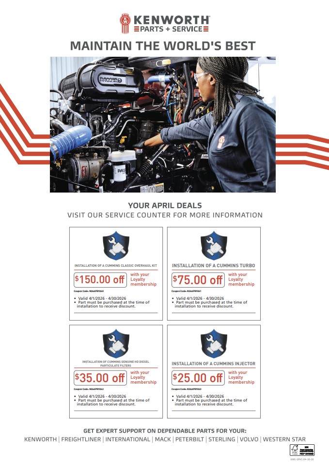 April 2026 Service Special